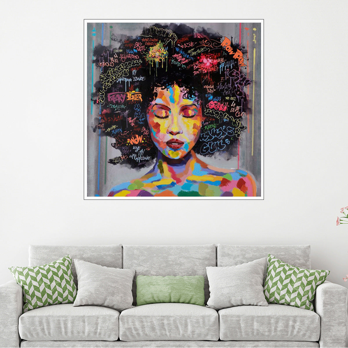 Modern Wall Art Beautiful African Woman painting Home Decoration Oil Painting