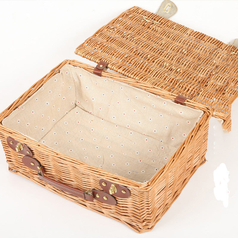 Wicker Storage Box Picnic Picnic Basket