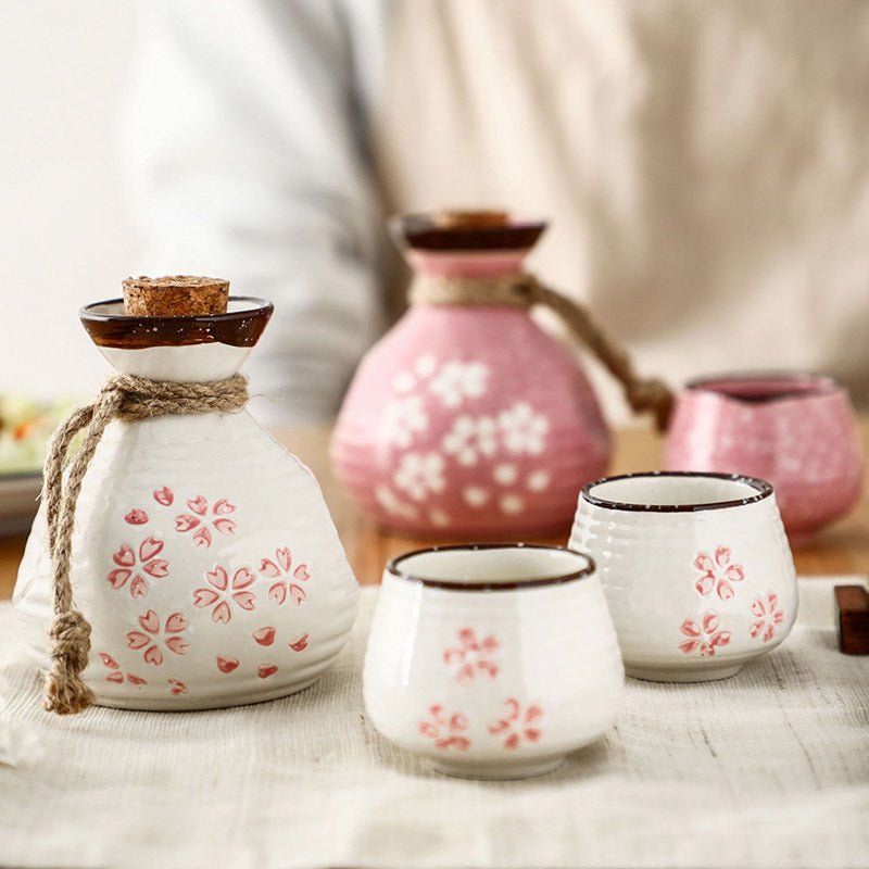 Sakura Ceramic White Wine Glass