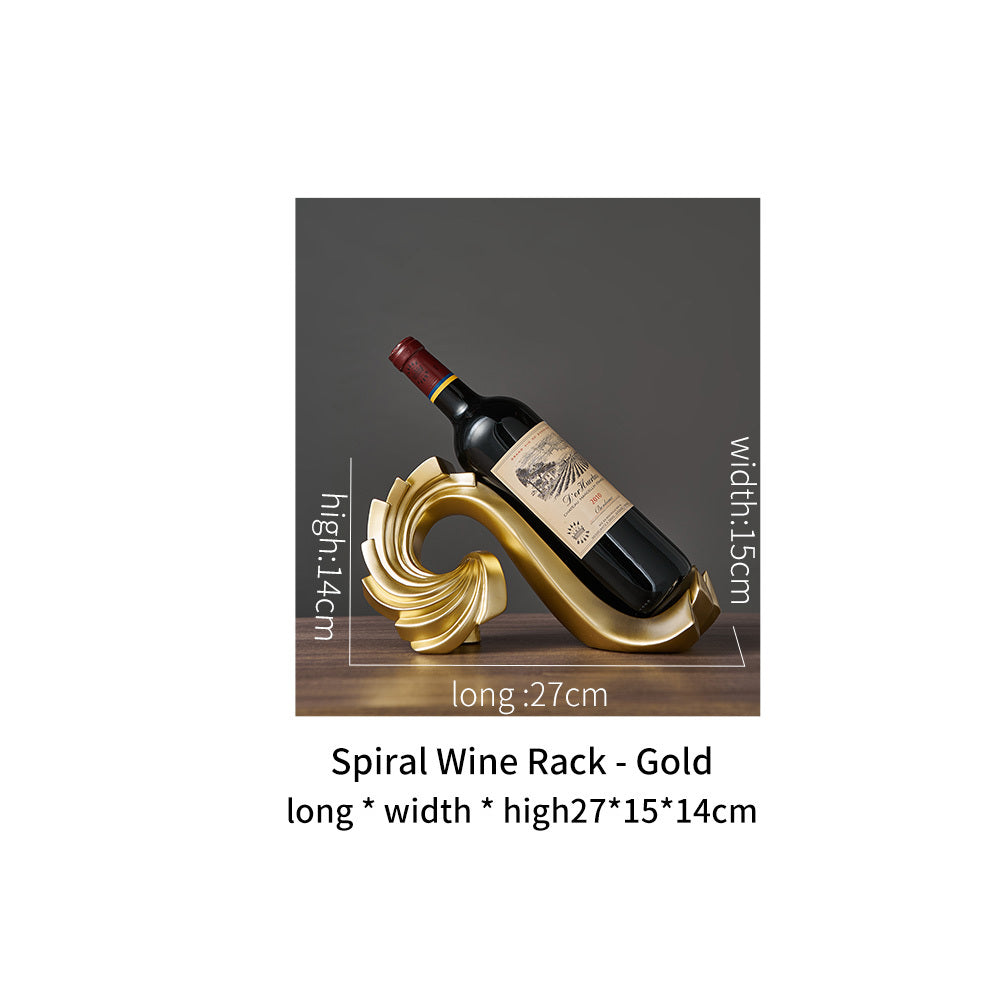 Gold Minimalist Spiral Wine Rack