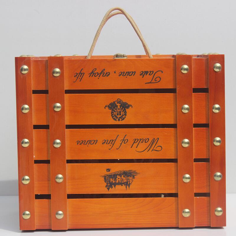 Customized Vintage Six Wine Packaging Box