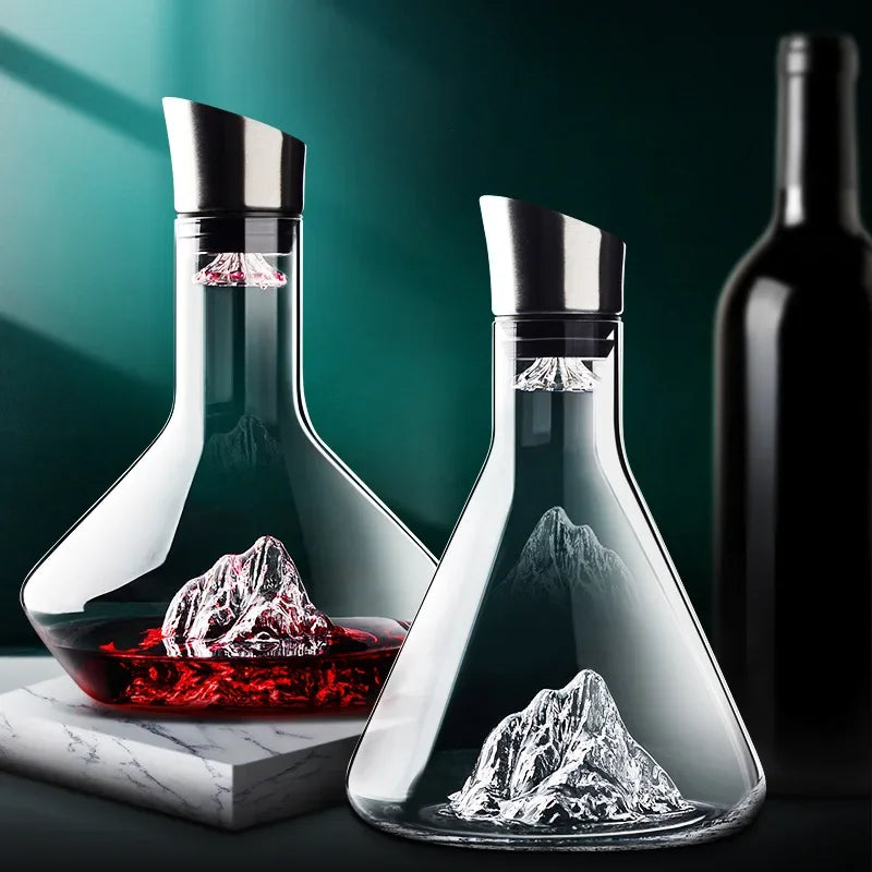 1800ML  Whiskey Decanter  Wine Decanter Lead-free Crystal Glass Creative Quick Decanter Pot Red Wine Glass Set Wine Accessories